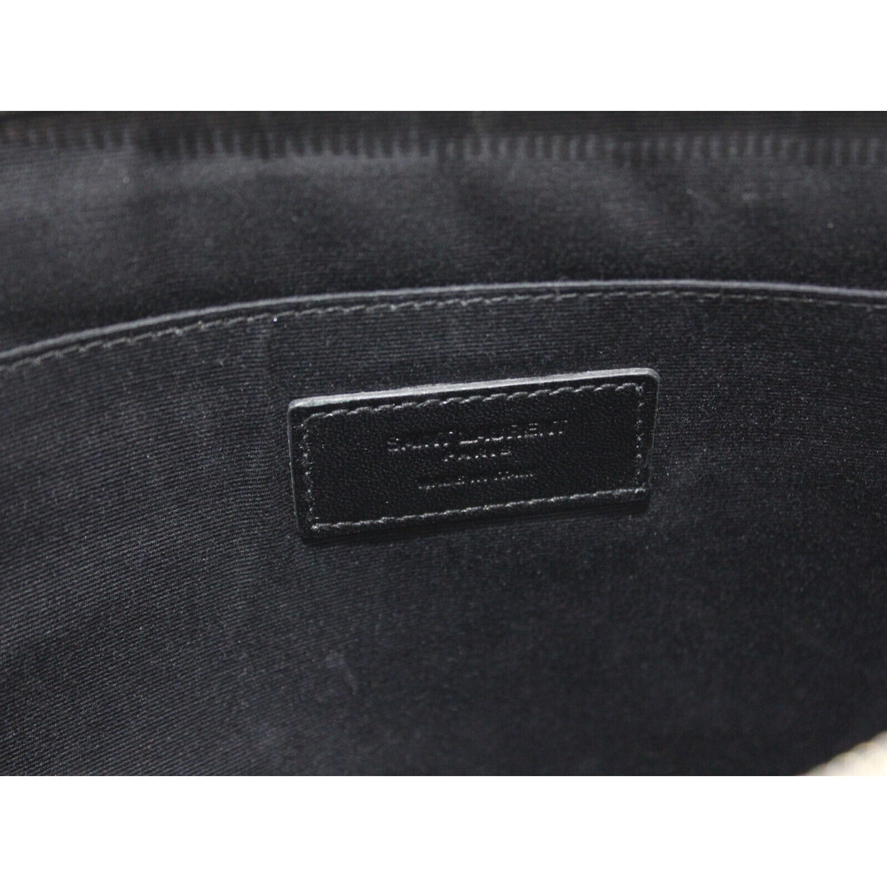 SAINT LAURENT Clutch Bag Shoulder Black Leather - Picture 5 of 7